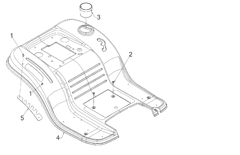 Fender Diagram and Parts List for 13BB77SS345 2023 Yard Machines Lawn Tractor